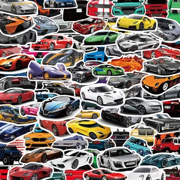50 Tk/Set Cartoon Sport Auto Racing Auto Sõiduki Muster Graffiti Kleepsud Mobiiltelefoni Juhul Pagasi DIY Kleebised Teenetemärgi