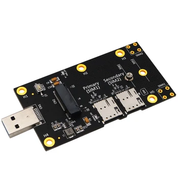NGFF M. 2 USB 3.0 Adapter laienduskaardi koos kahe NANO-SIM-Kaardi Pesa 3G/4G/5G moodulikandur M2 klahv B 3042/3052 Wifi Kaart